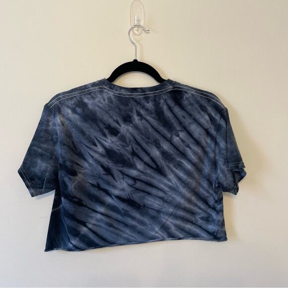 Dyenomite Sgray black tie dye Buckeye State Ohio short sleeve t-shirt cropped - Picture 5 of 7